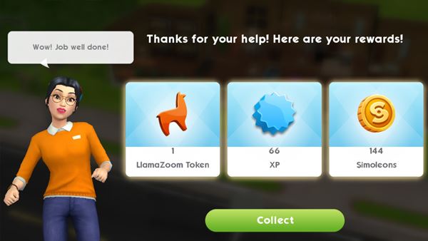 llama fever in the sims mobile game