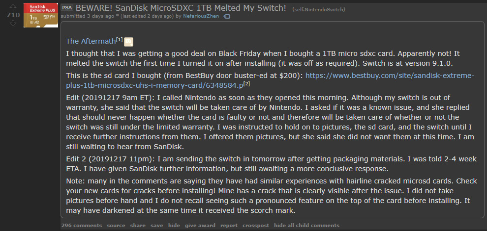 Thisisgame Thailand เหวอ Sd Card ขนาด 1tb ทำ Nintendo Switch ร อนจนเคร องละลาย